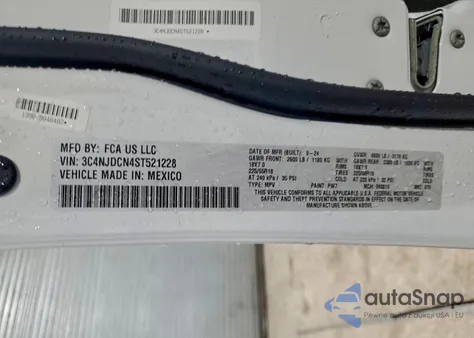 2025 Jeep Compass Limited z USA, uszkodzony, nr VIN 3C4NJDCN4ST521228